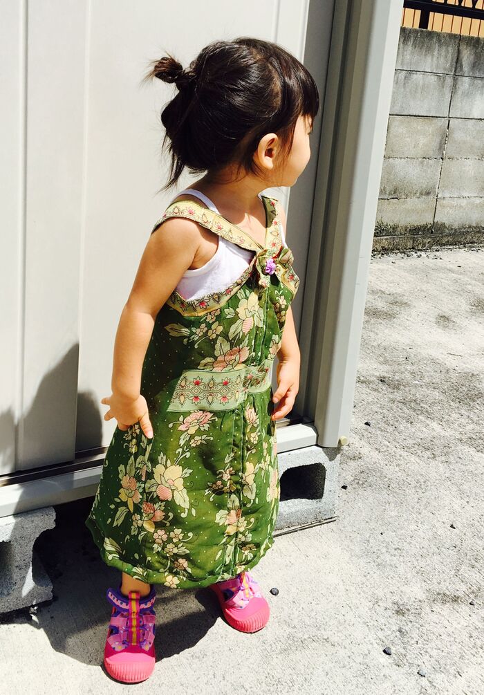 大人服リメイクで簡単に子供服!1着から3way!ワンピース、チュニック、スカートに変身!