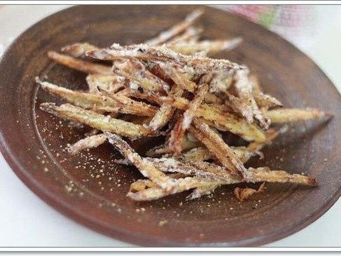 牡蠣醤油で簡単♪止まらない美味しさ!フライドごぼう☆