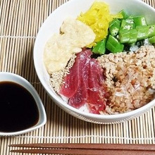 おくら×納豆の最強コンビに滋養強壮のヤマトイモ!最強ねばねば丼