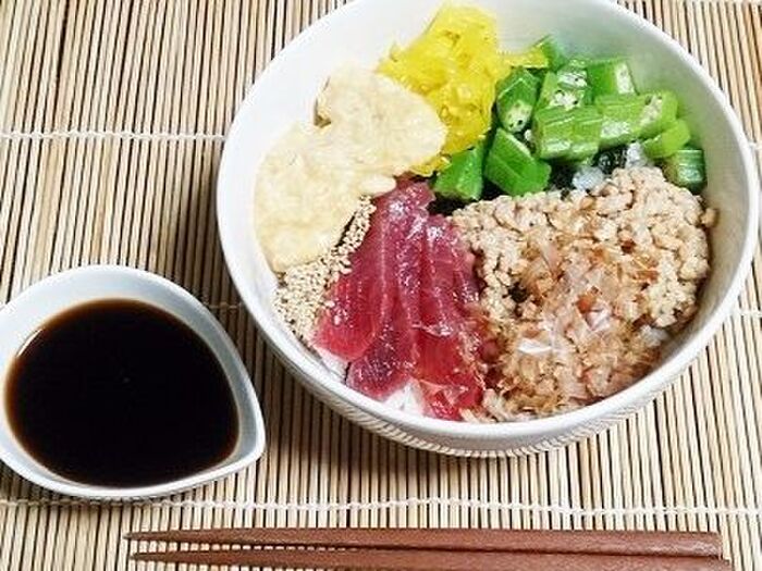 おくら×納豆の最強コンビに滋養強壮のヤマトイモ!最強ねばねば丼