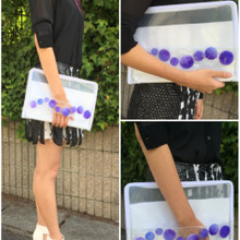 セリアファスナーケースとプラバンで爽やかクラッチバッグの作り方!