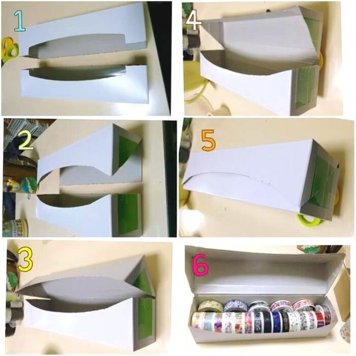 箱をタテに真っ二つにしてくっつけるだけ!