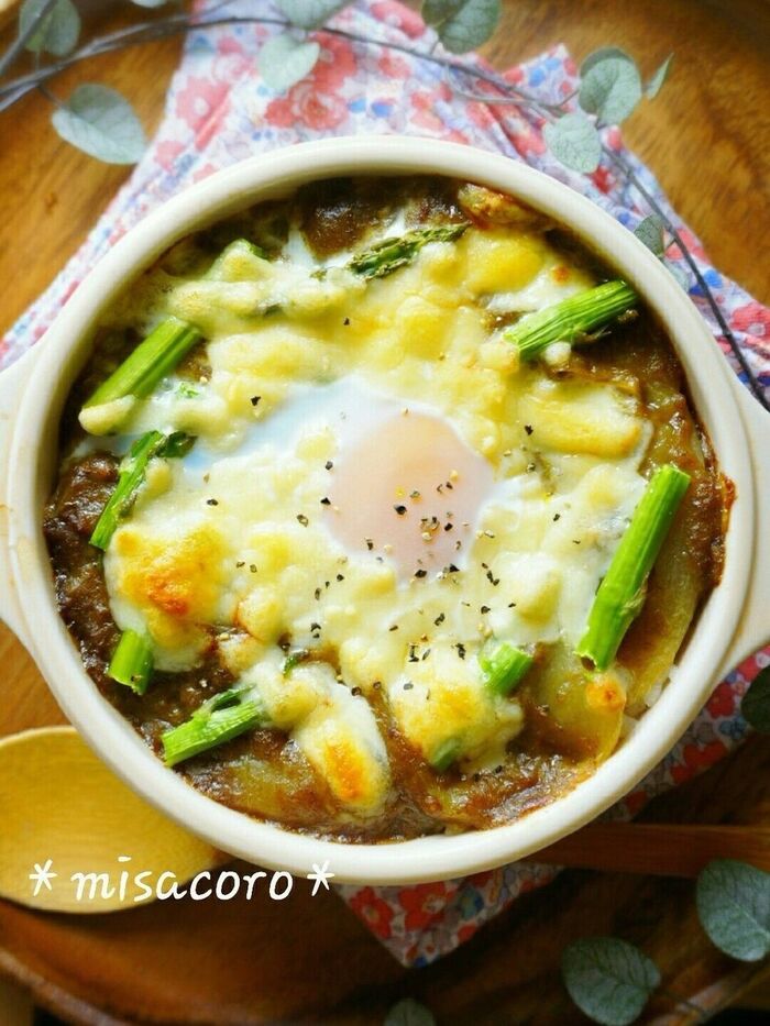 簡単!残りカレーの半熟卵ドリア