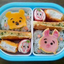 ツムツムプーさんとピグレットのキャラ弁