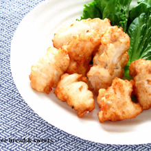 サクふわっ♪米粉でササミのとり天