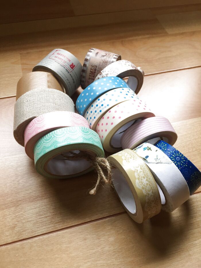 秘密は麻ひも!マスキングテープの簡単収納方法