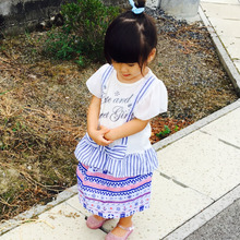 100均手ぬぐいがチュニック兼スカートの2way子供服に変身!超簡単!!