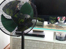 セリアの迷彩バンダナで!扇風機やティッシュカバーをリメイク