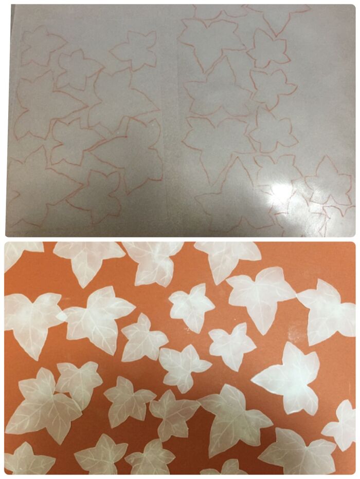 プラバンにヤスリをかけて写す