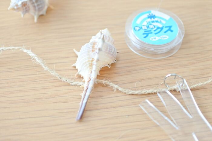 ⑤貝殻を付けます