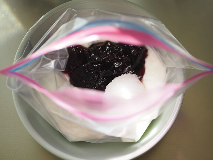 「フローズンヨーグルトのもみもみアイス」の作り方