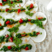 彩り鮮やか大根のカルパッチョ