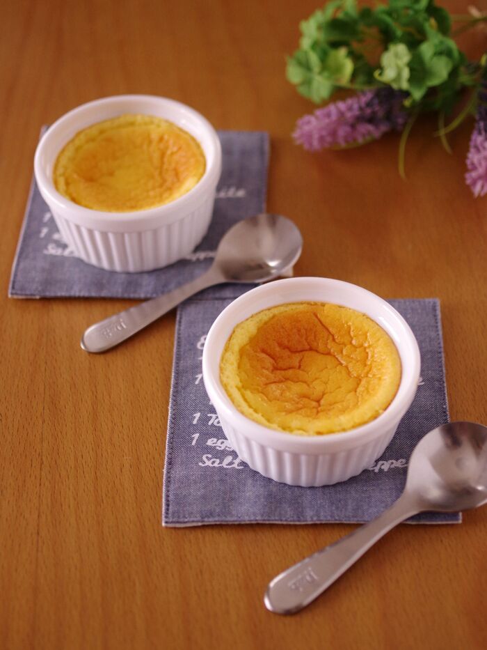 【簡単レシピ】濃厚なのに材料3つ☆本格スフレチーズケーキ