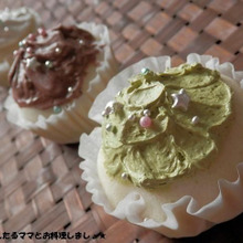 クリームパウダーで簡単★蒸しパンデコ♪