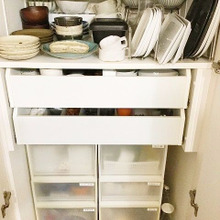 【IKEA+無印】で造るオリジナル食器棚~ IKEAのクローゼット引き出し活用 ~