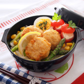 秋に食べたいお弁当レシピ「塩から揚げ丼弁当」