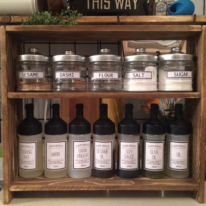 100均のオイルボトルをスッキリおしゃれに!秘密はラベル