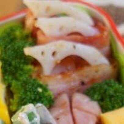 れんこんのベーコン巻き