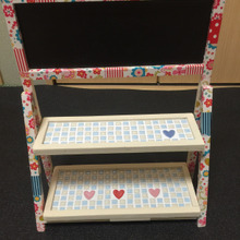 デコパッチ✖︎タイルのウッドラック