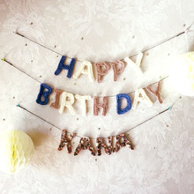 *HAPPYBIRTHDAY*ニットの手編みガーランド*