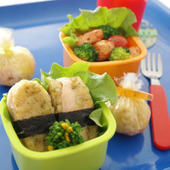 お楽しみ♪お弁当レシピ「ささみ磯辺揚げ明太ポテサラ弁当」