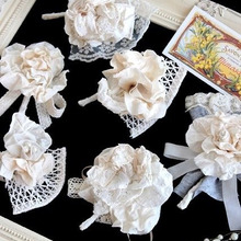 大人ナチュラル服に似合う布花コサージュの作り方♪