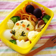 キャラ弁:簡単ひよこの誕生弁当