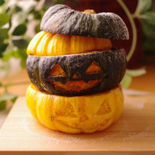 ハロウィンかぼちゃのチーズケーキ☆ホットケーキミックスと豆腐の簡単おもしろケーキ♪