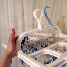 ニトリのピンチ付きハンガーで子供も楽しめる時短物干し❗️