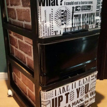 【リメイク】キャスター引き出しを100均のリメイクシートで簡単リメイク☆