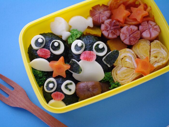 ペンギントリオのキャラ弁当