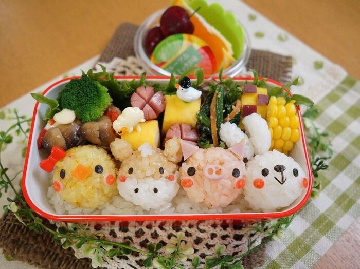 賑やか♪動物さん集合!なお弁当