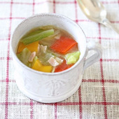 【野菜玉アレンジ】ベーコンといろいろ野菜のスープ