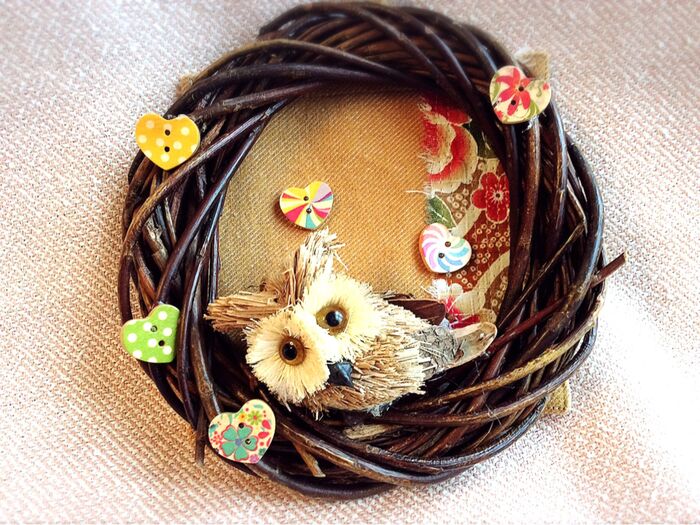 おまけの  ふくろうリース♪