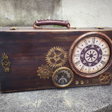 セリアでリメイク!30年前の油絵木箱をアンティークなカバンに☆