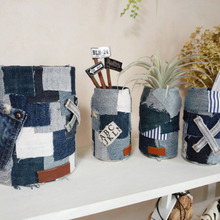 捨てない!空き缶をデニムでリメイク