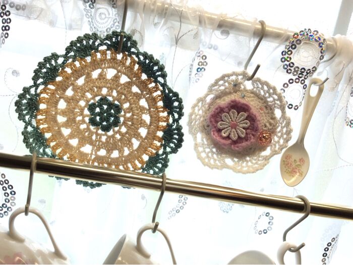 ドイリー で 可愛くアレンジ♪