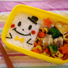 超簡単ゴーストのハロウィン弁当☆つめるだけご飯に簡単デコ♪