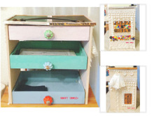 簡単!100均アイテムで作る♪引き出し付き3段ミニ棚♡