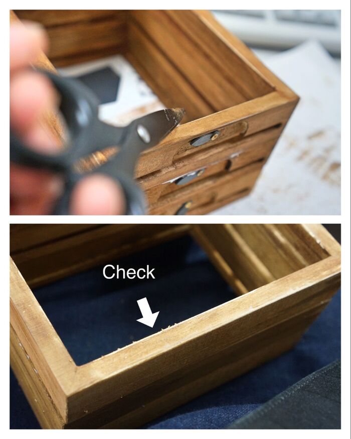 ③削ってアンティーク加工