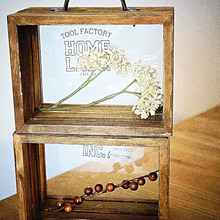 100均フォトフレームで簡単!トランク風ショーケース☆