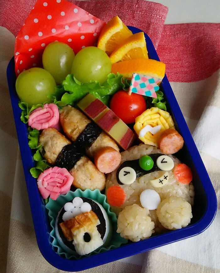 キャラ弁 たぬきのお月見弁当♡