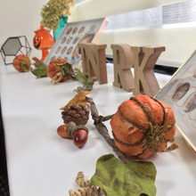 立体かぼちゃのガーランド!