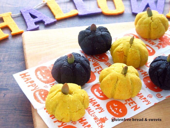 ハロウィン♪アレルギーっこも食べられる!おからでかぼちゃの米粉スコーン