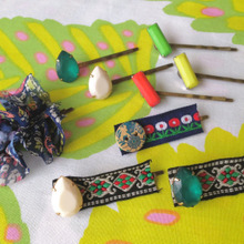 無造作ヘアのポイントに☆ダイソーヘアピン金具で簡単!手作りピン