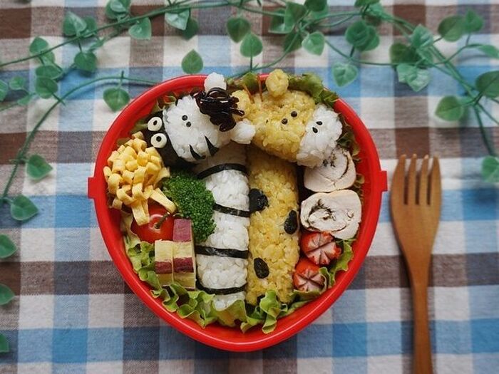 キリンとシマウマのお弁当