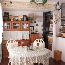 セリアのリメイクシートを壁面のアクセントに♪光溢れるナチュラルダイニング