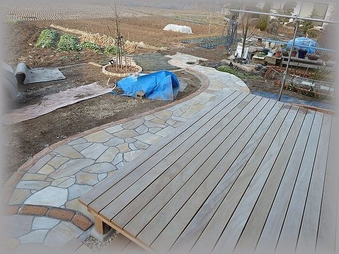 外構DIY☆基礎から造る乱張りの小路の作り方~後編!