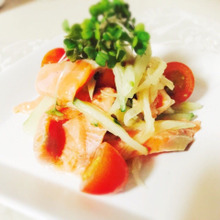 ワインと合うあっさりおつまみ☆サーモンマリネ