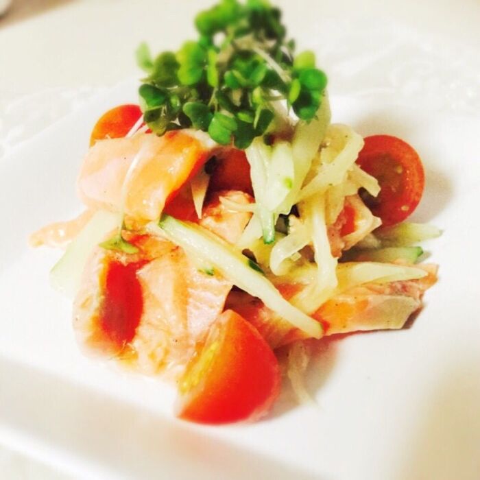 ワインと合うあっさりおつまみ☆サーモンマリネ